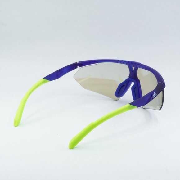 Adidas SP0015 91X Shield Sunglasses - Matte Blue \ Blue Mirror - Picture 9 of 10